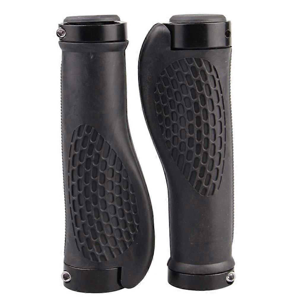 AntiSkid Handlebar Grips, Ergonomic Design, Rubber Bicycle Grips Black