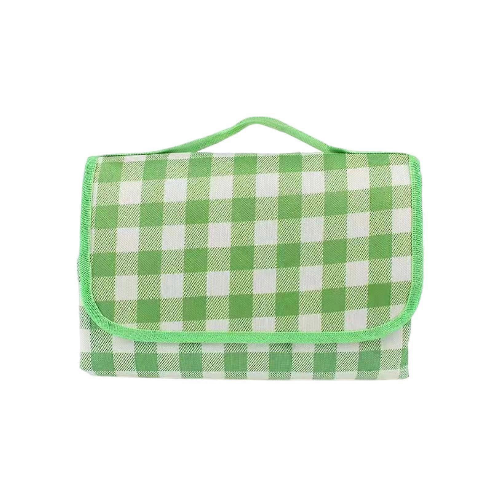 Picnic Blanket, Foldable Mat, Sand Blanket with Carry Strap, Green