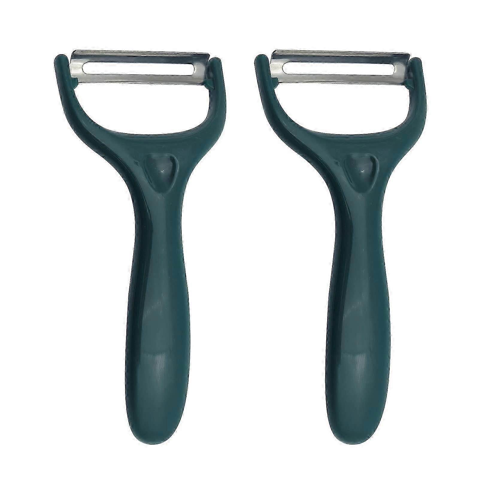 2-Pack Ergonomic Y-Peelers - Non-Slip Grip Skinning Tools for Fruits and Vegetables