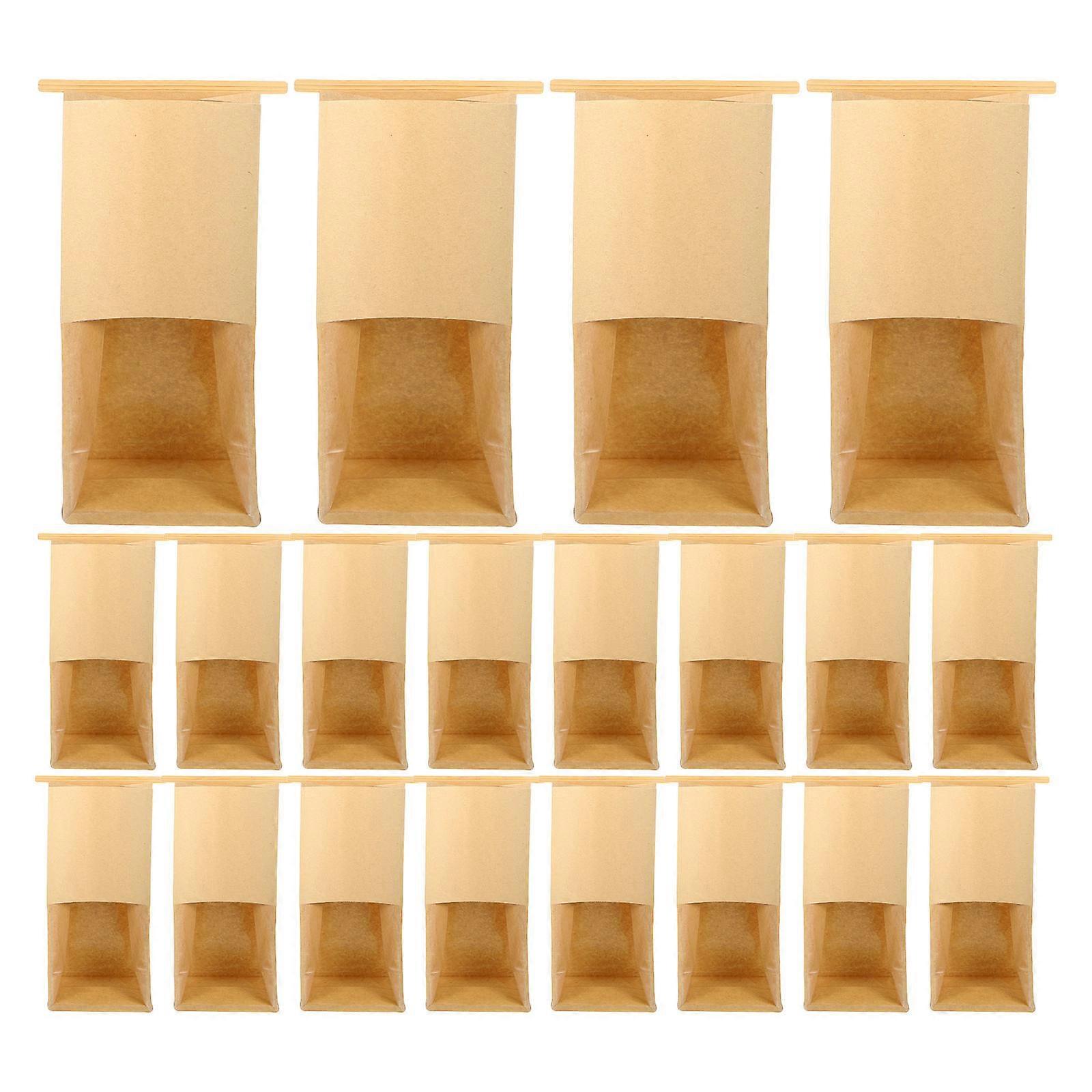 Bäckereitaschen Backverpackungsbeutel für Brot Khaki 26,50 x 12,50 x 10,00 cm Selbstversiegelung 50 Stück