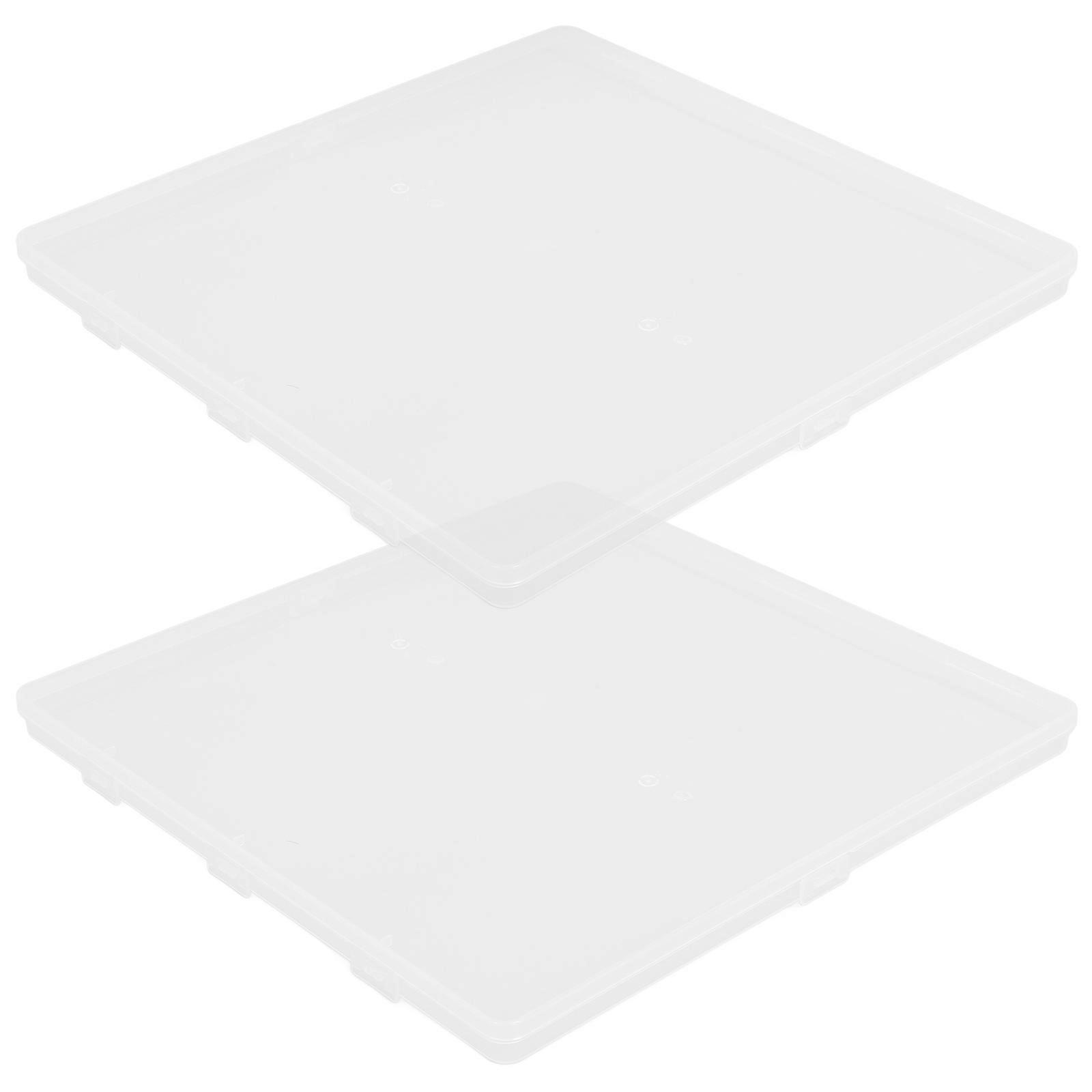 Record Organizer Document Organizer For Travel Certificates Transparent 24.00X24.00X1.50CM Waterproof 2Pcs