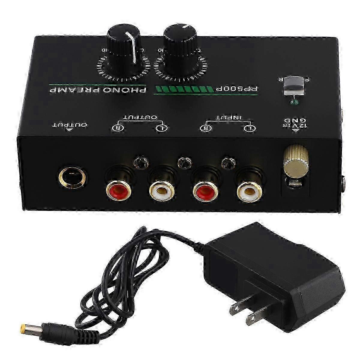 Phono Turntable Preamp, Phonograph Preamplifier With R C A Input, Trs Output, For Turntable Record Play Us Plug