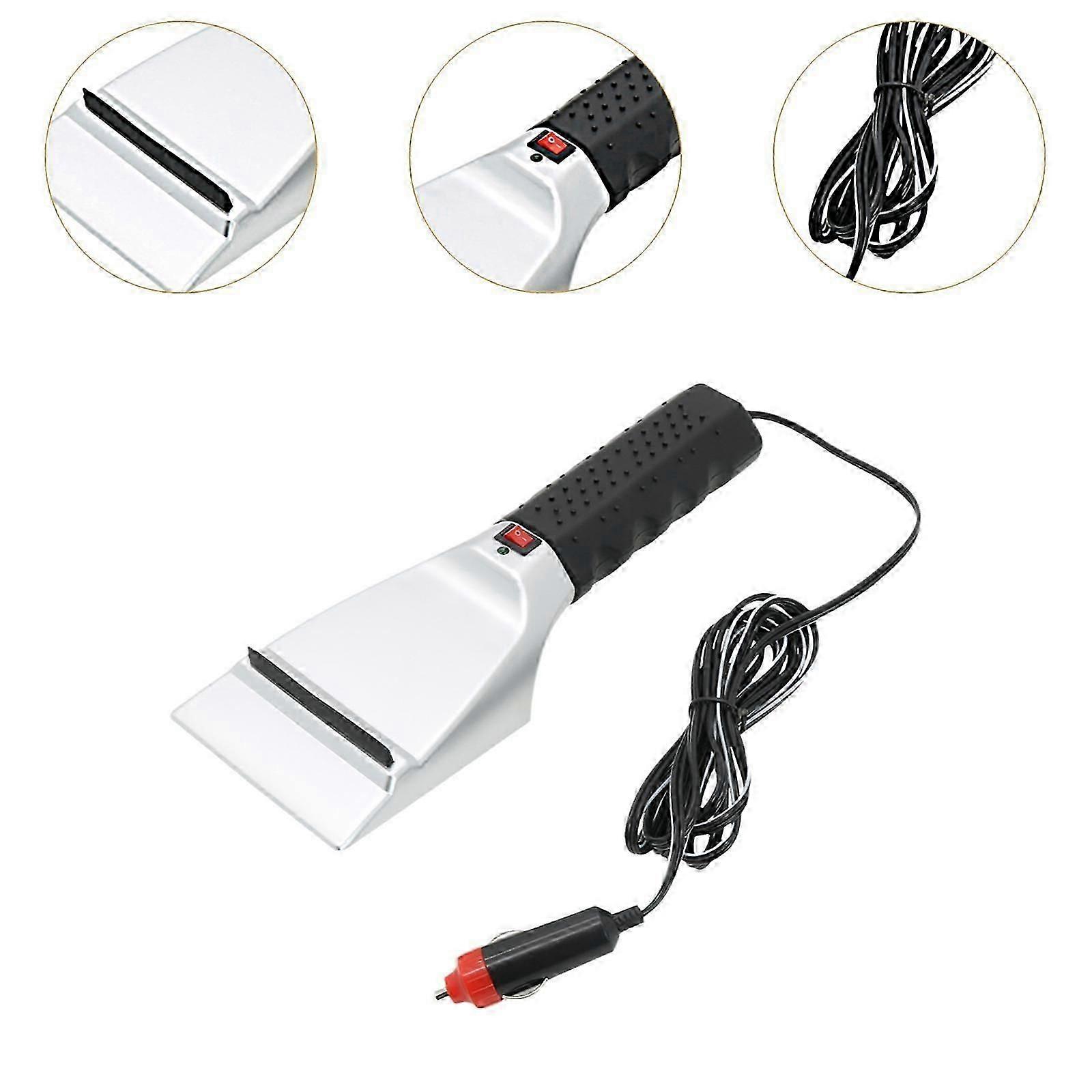 Winter Car Heated Snow Ice Scraper Plug into Cigarette Lighter Snow Remover