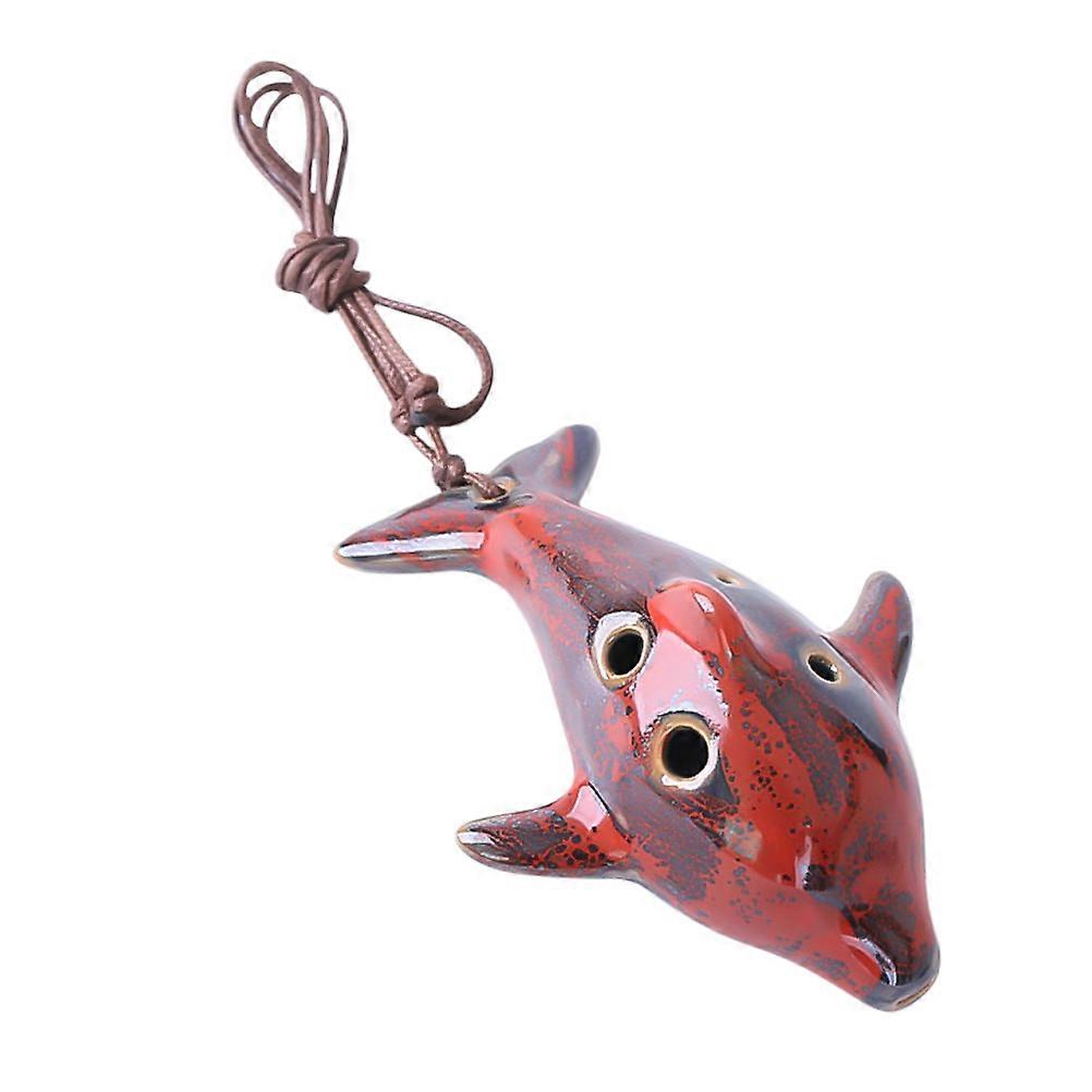 Portable Ceramic Alto C Ocarina Flute Lightweight Whistle for Music Learners Easy to Blow Musical Instrument