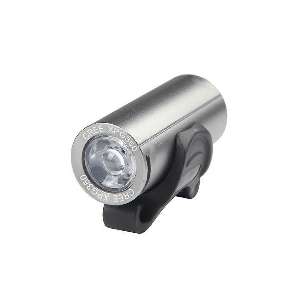 Cycling Lights Waterproof Bike Front Light Usb Rechargeable Dustproof Weatherproof Silver 6.50X2.50X2.50CM 1Pack