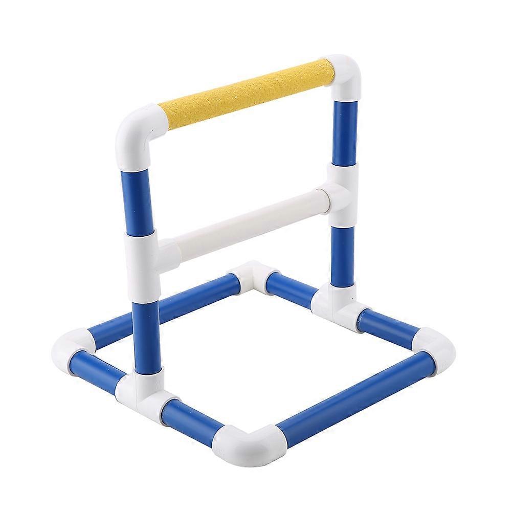 Parrot Stand Perch Rack Bird Play Center Toy Tray Training (Scrub)
