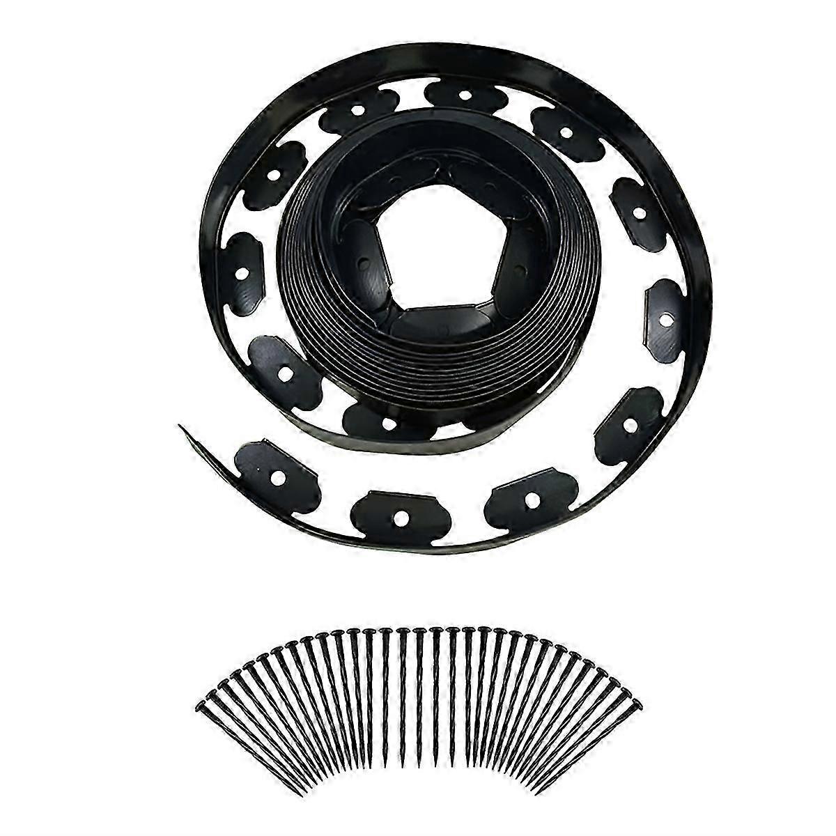 Plastic Lawn Retaining Board Landscape Edge Isolation Strip with Fixing Nails