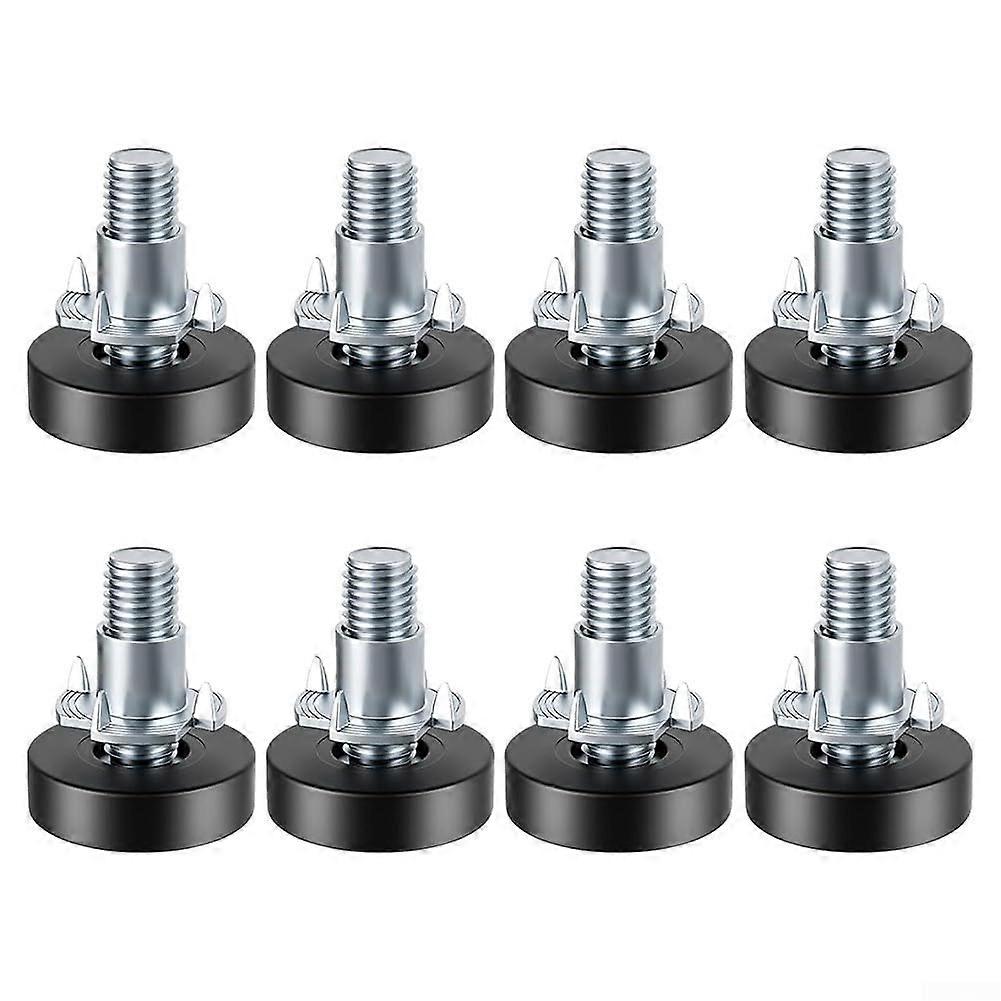 Adjustable Furniture Levelers With Threaded Studs, Non-Slip Feet, 8-Pack To Prevent Wobble