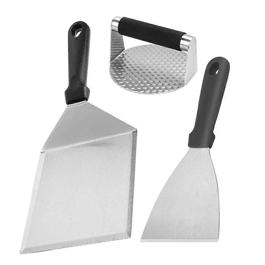 Burger Spatula Pressing Meat Press Barbecue Equipment Fast Restaurant Use Assorted Color 1 Set