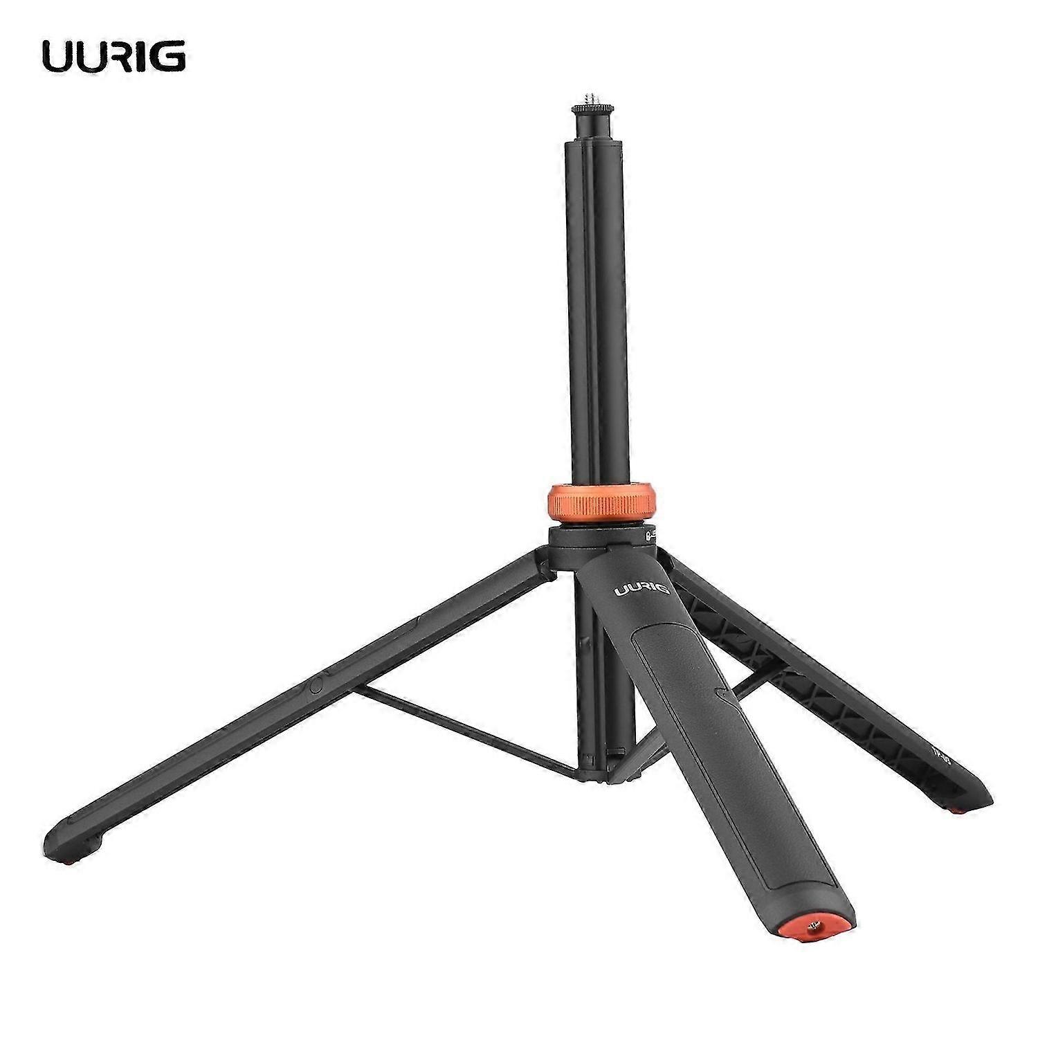 UURIG TP-03 Sports Camera Selfie Stick Tripod Stand Max. Length 122cm with 1/4 Inch Screw for Smartphone Action Camera Vlog Live Streaming Selfie Vide
