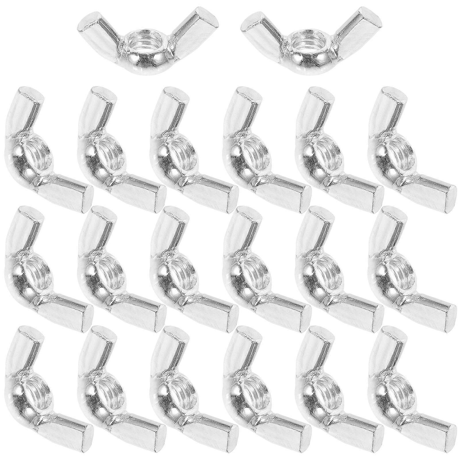 Vis de fixation d’aile Applications extérieures 2.80X2.80X1.00CM Fixation d’écrou de goujon en acier au carbone 20Pcs
