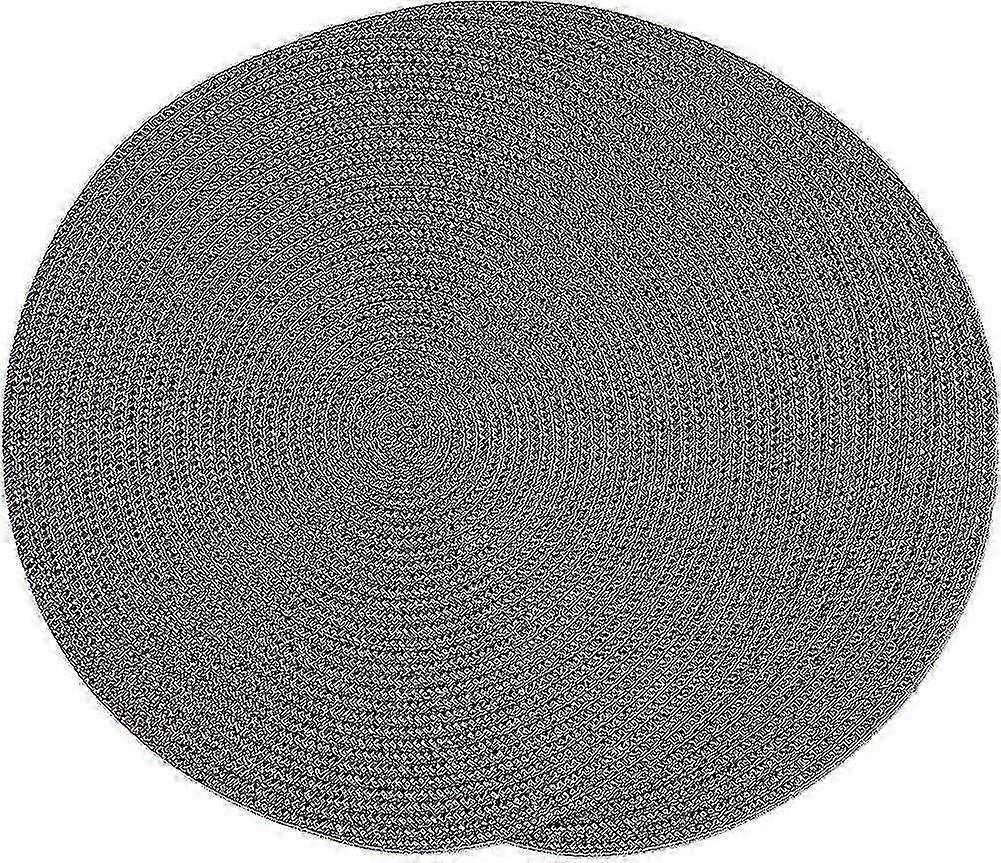 Woven Washable Round Braided Placemats Set of 6 for Dining Tables