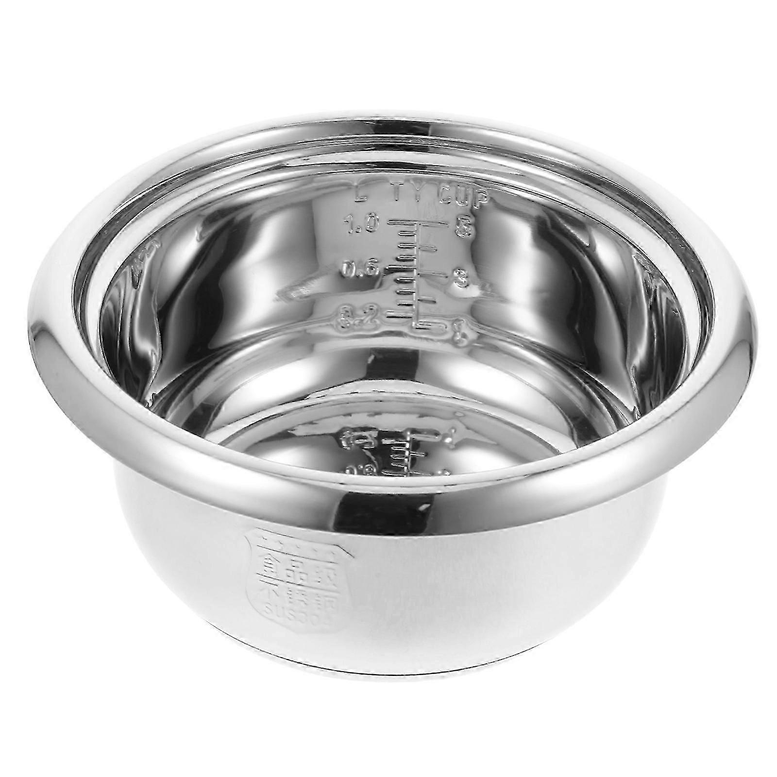 电饭煲食品级不锈钢 304 均匀加热家庭烹饪 2L 容量 1 套替换内碗