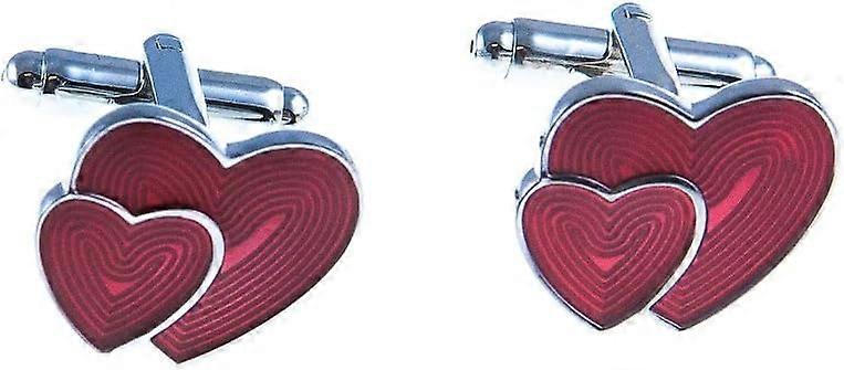Heart Twin Dual Engagement Valentine's Day Pair Cufflinks