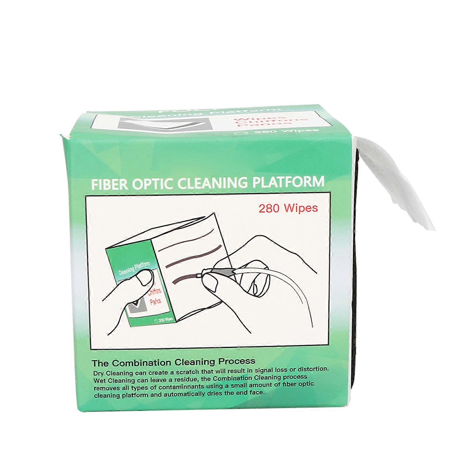 280Pcs/Box Single Layer Fiber Wiper with Clear Breakpoints in One Box for Various Connectors Cleaning