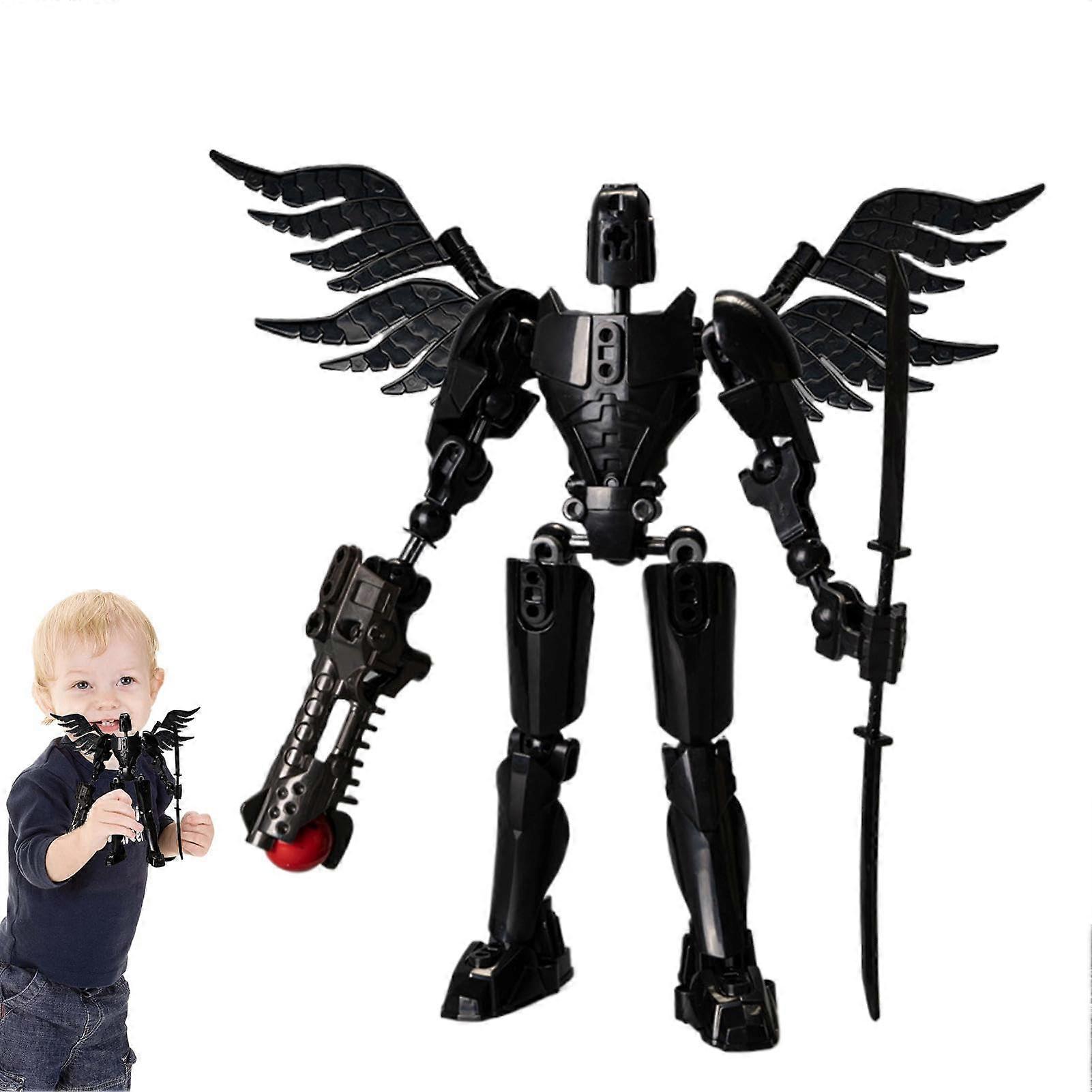 Action Figures  Robot Toys  Jointly Movable  Mechanical Collectible Toy, Black