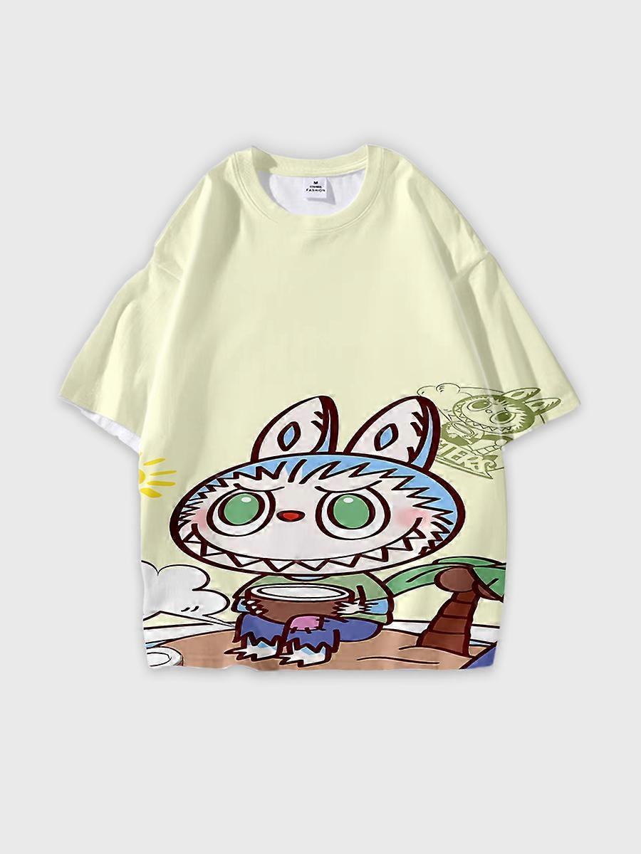 T-shirt round neck Pattern loose short sleeve JW6420