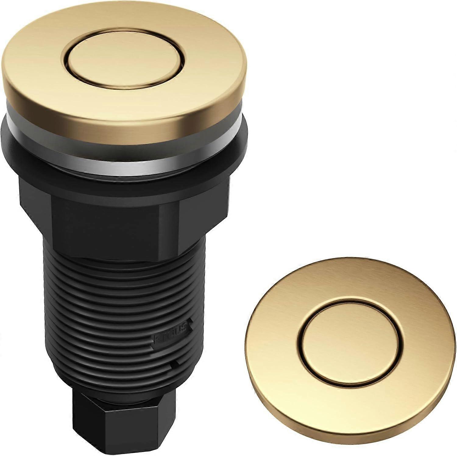 2025 Latest Model Flat-Top Garbage Disposal Air Switch Button in Brushed Brass