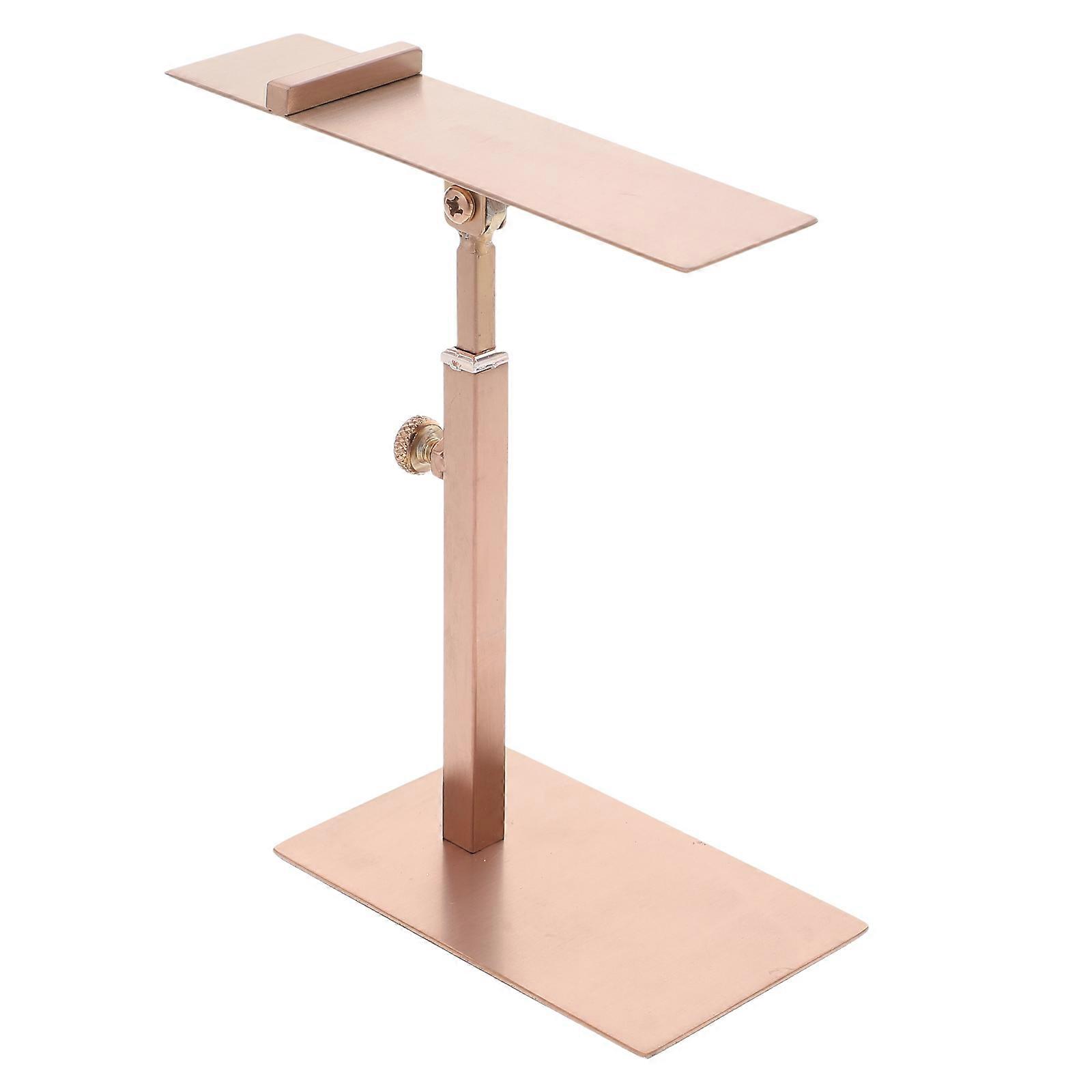 Stainless Steel Adjustable Shoe Display Rack with Golden Countertop Riser for High Heels, Clothing Shops, and Retail Store Fixtures – Quick Setup