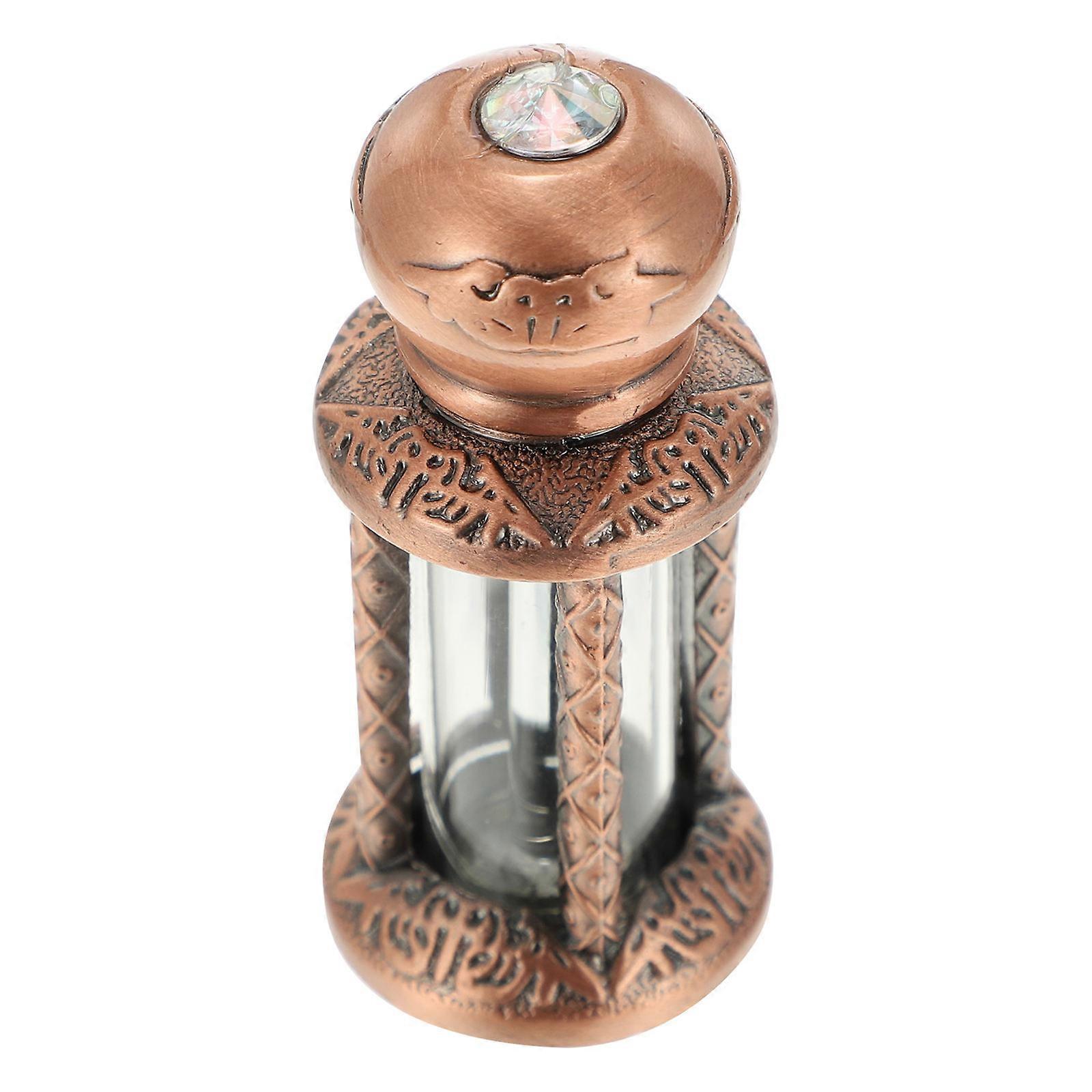 Retro Vintage Glass Perfume Bottle Refillable Essential Oil Container with Tight Seal for Travel, Aromatherapy & Home Decoration