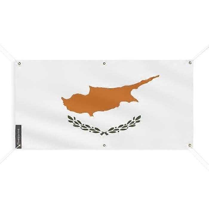 Cyprus Flag Banner 6 Grommets 170x340cm Polyester
