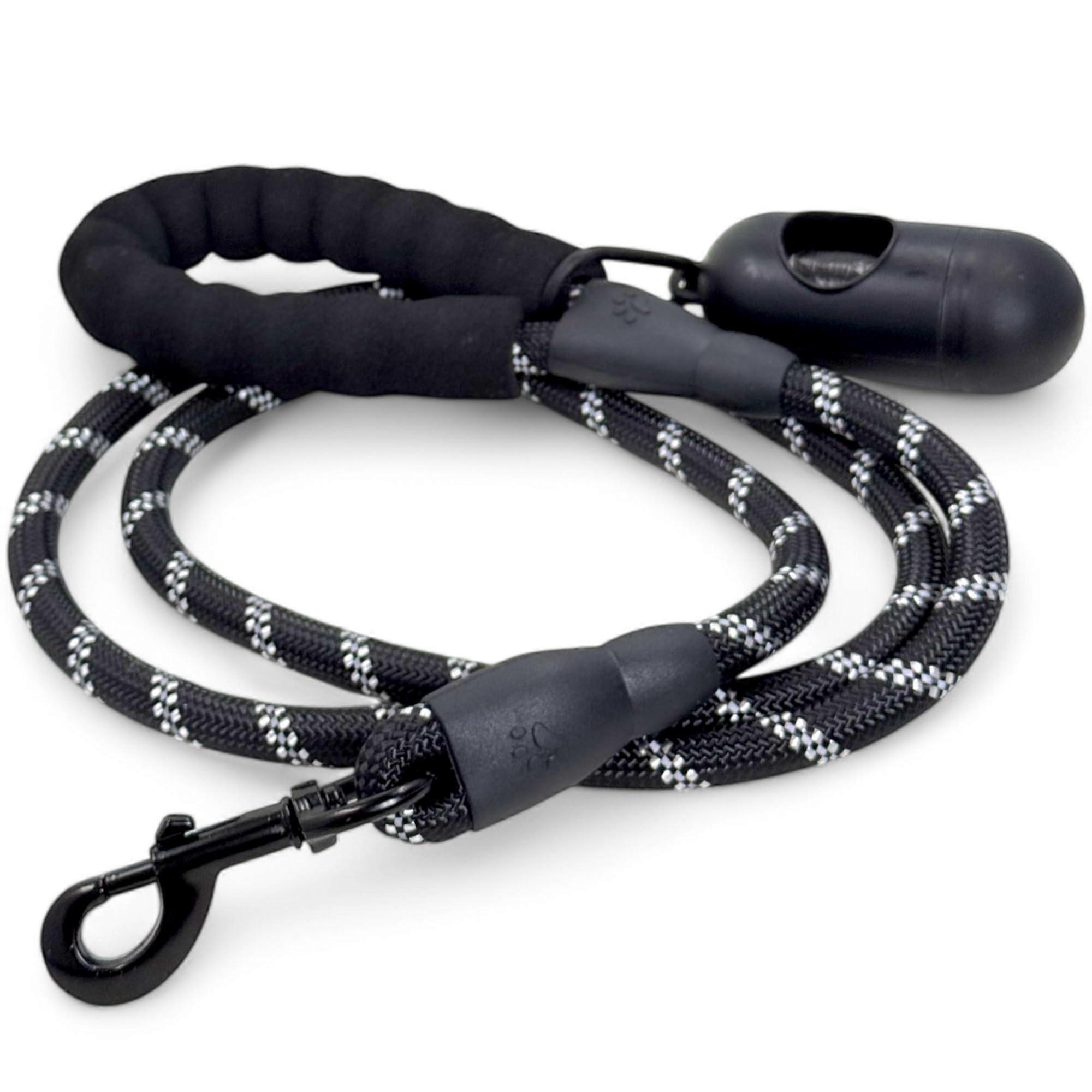 1.5米狗牵引绳  重型牵引绳,带反光条,加厚手垫,硅胶加固及便便袋收纳