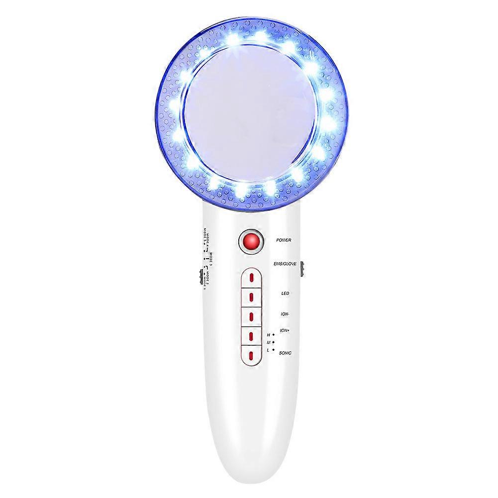 6-in 1 EMS LED Galvanic Ion Face Beauty Machine Ultrasonic Body Slimming Anti Cellulite