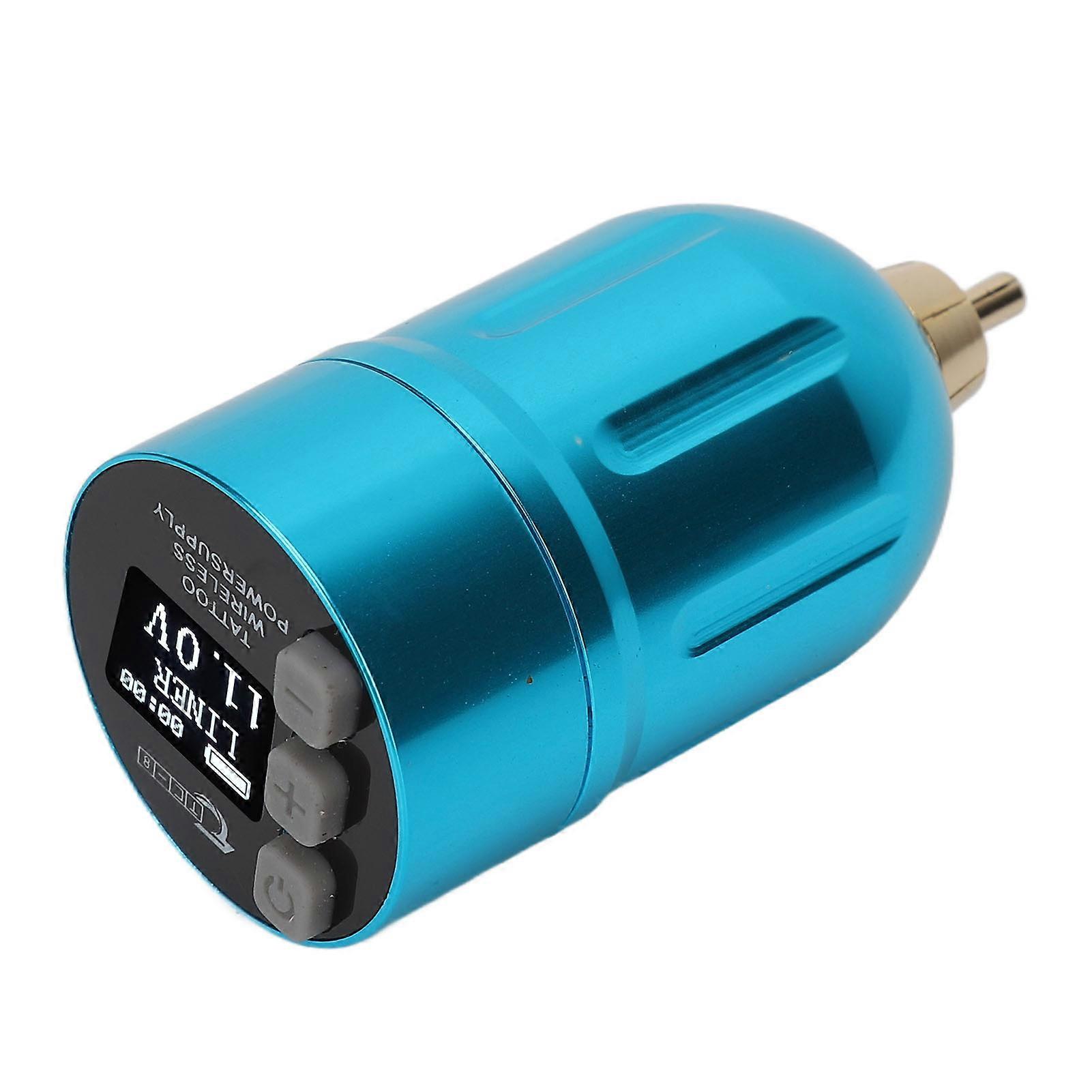 Cordless Tattoo Power Supply Professional Rechargeable Digital Display 1700mAh Tattoo Battery Blue