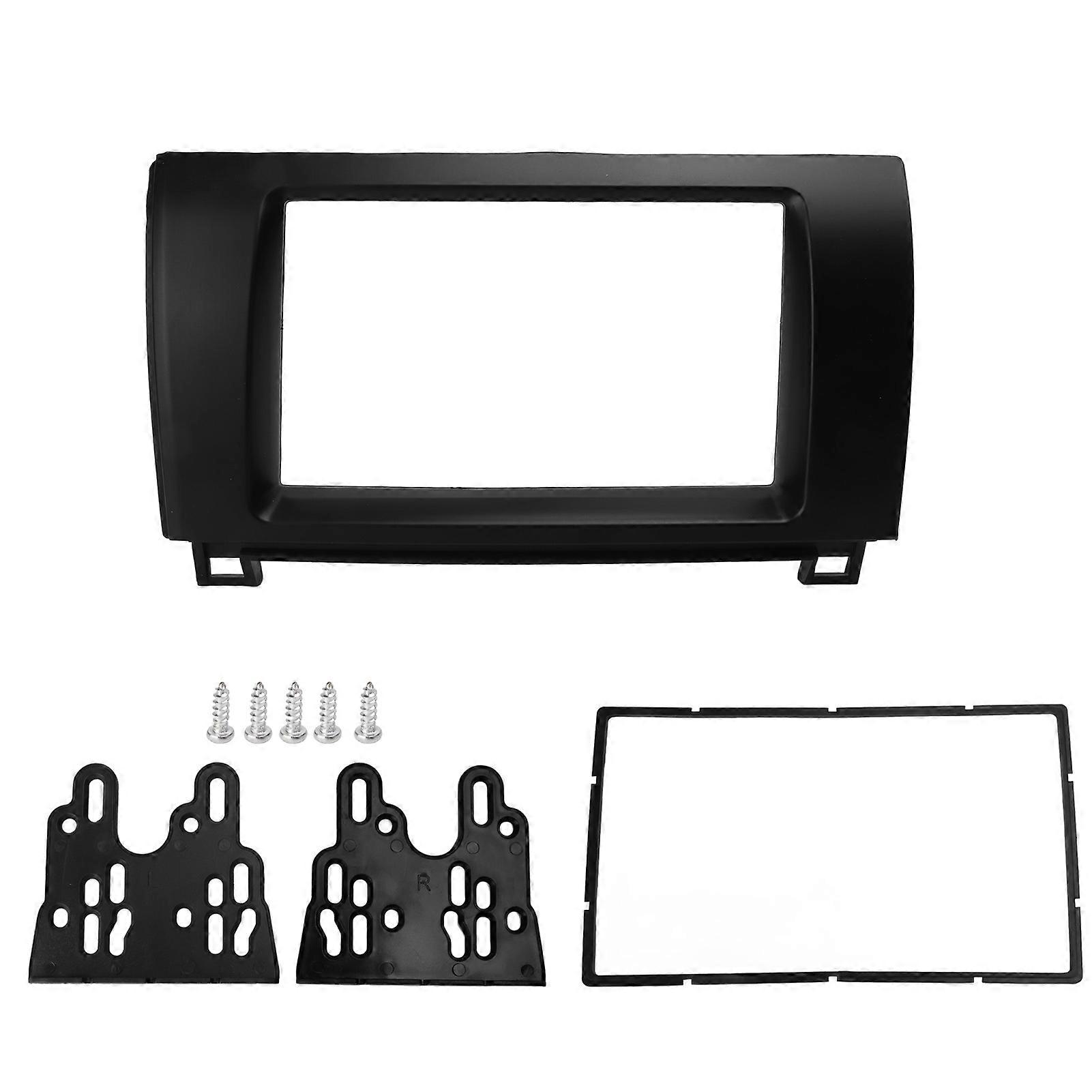 2DIN Car Dash Installation Fascia Kit ABS Navigation Panel Frame Replacement for Sequoia Tundra 08‑13