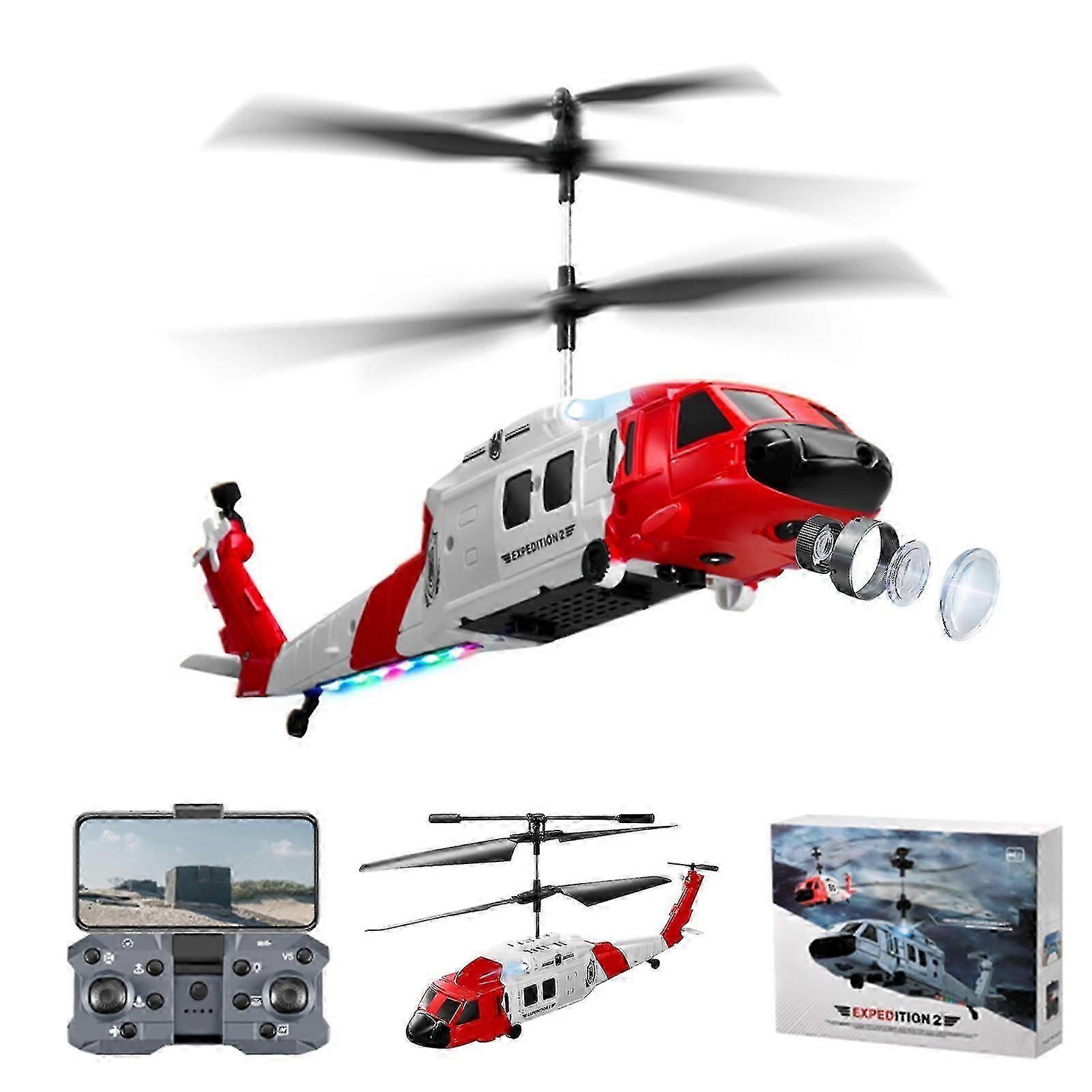 Remote Control Helicopter Obstacle Avoidance With 1080p Camera,2.4ghz 3.5ch Rc Helicopter With Led Lights, Onekey Take Off Landing,altitude Hold,gyros