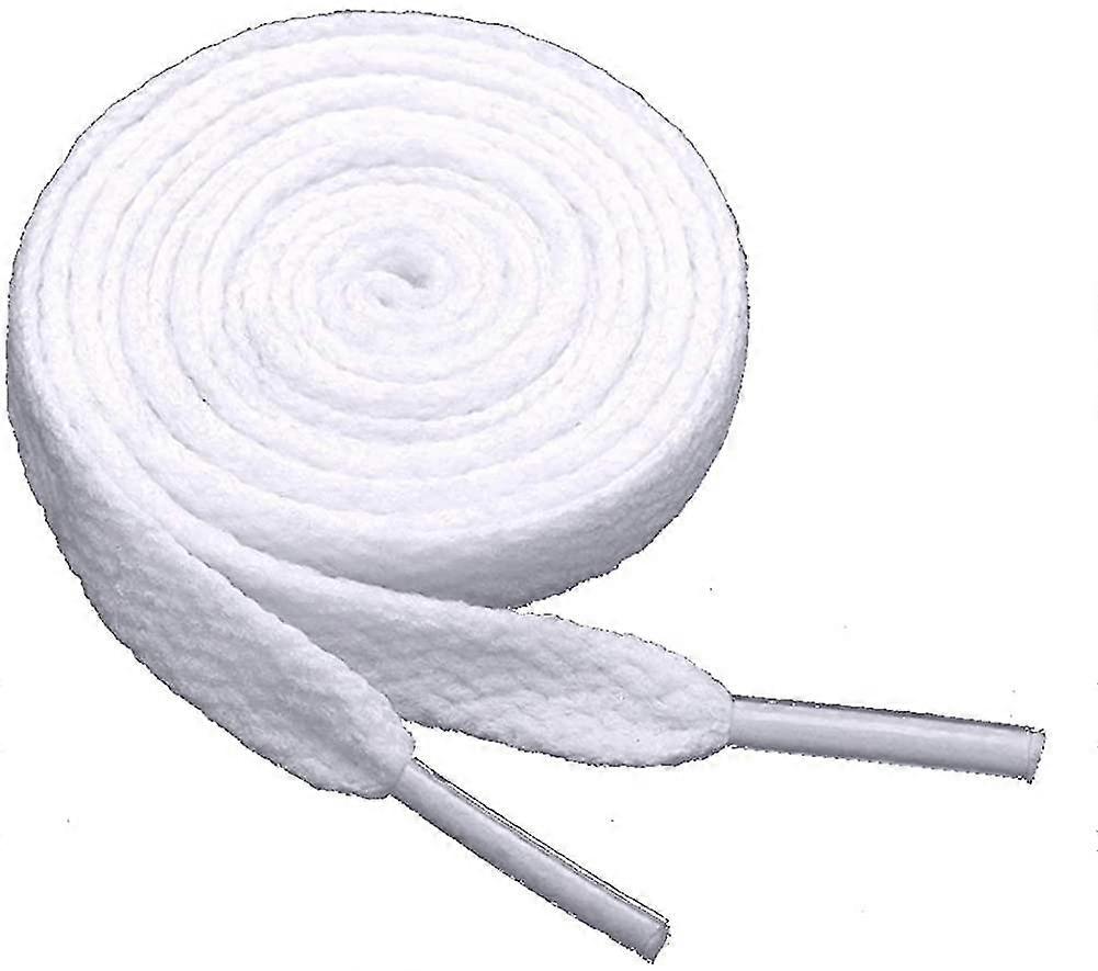Fong Flat Shoelace Set Of 2 Pairs Multiple Lengths Shoe Lace For Sneakers-80cm-White