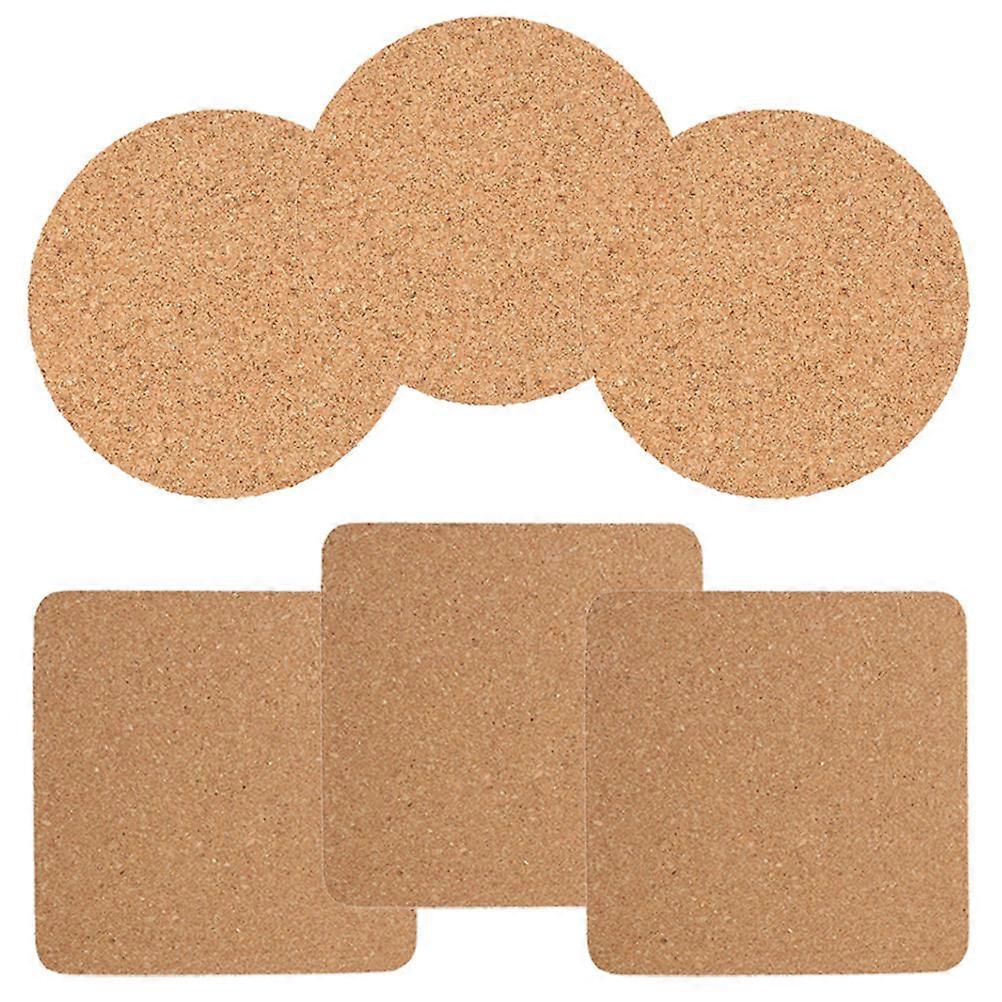 6pcs Heat Resistant Cork Coasters, Non Slip Drink Pads for Home Kitchen Tables – Decorative & Functional Tableware Accessory