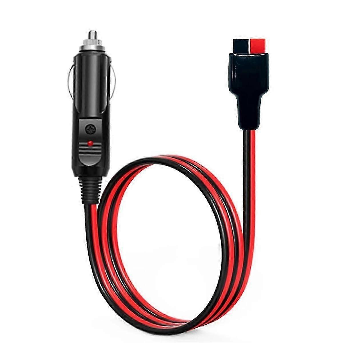 Lighter Plug with 45A Connector Extension Cable 14AWG Battery Charger Adapter for Anderson Port 1M
