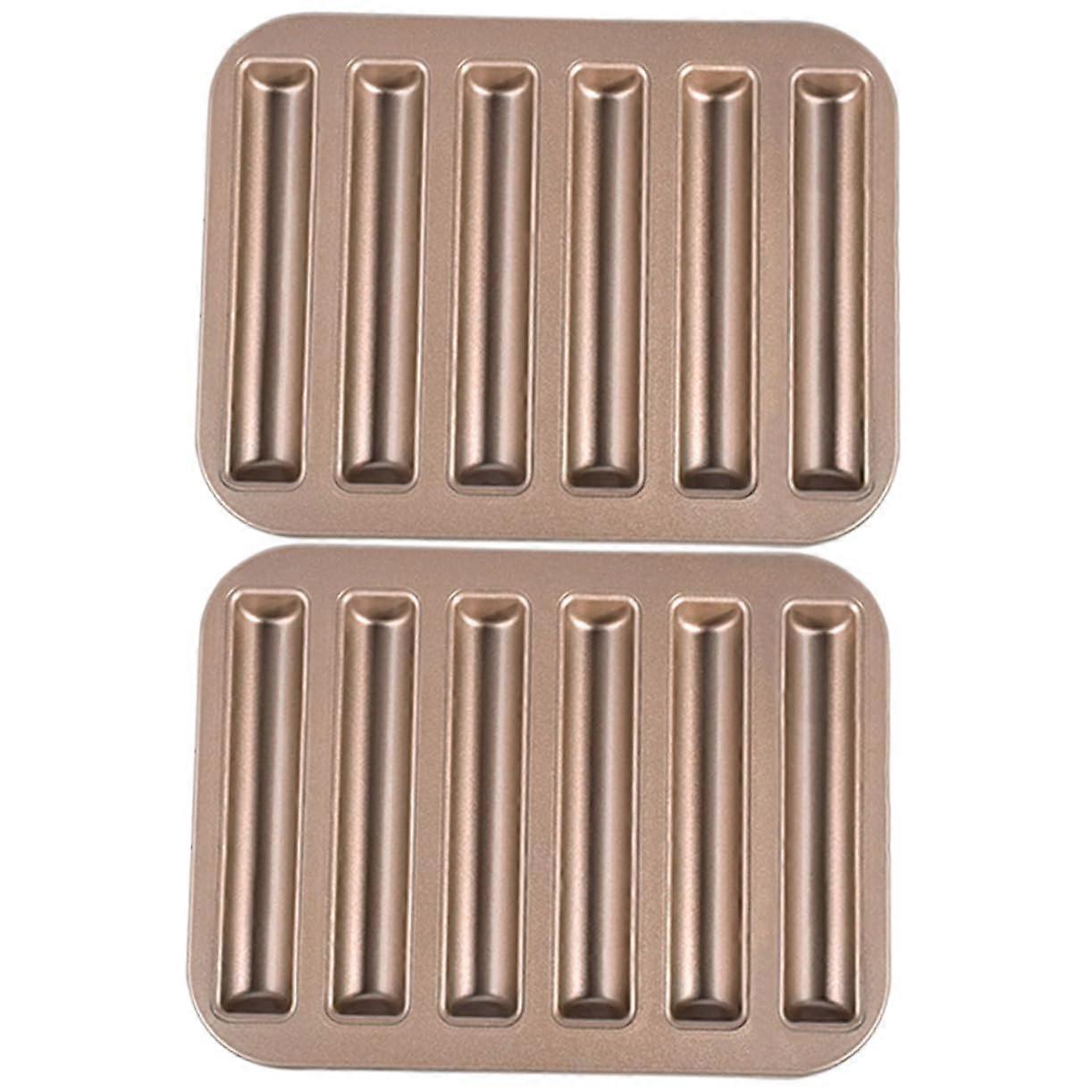 2 x nonstick finger biscuit moulds, long strips, baking mould for fondant and biscuits, DIY baking tool for home