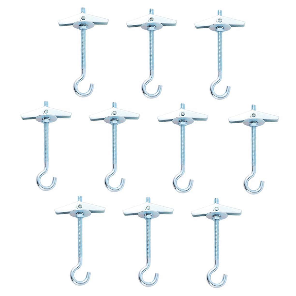 10 Hanging Orchid Hooks Made of Carbon Steel for Ceiling Installation, Heavy-Duty Flower Baskets, Birdcages, and Lanterns