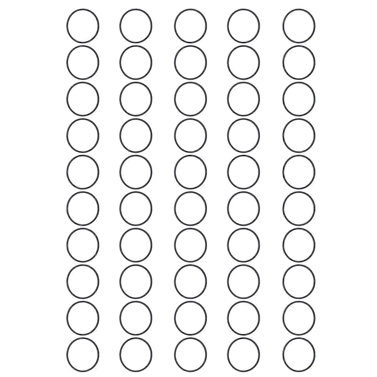 Flat Rubber Belts Set 1mm Thickness 25/27/28/30mm Diameter for Square Tape Recorders and Players 50PCS Multicolor