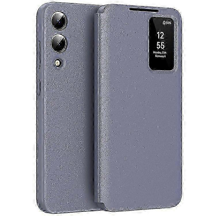 For Samsung Galaxy S25 Edge Case With Card Holder Smart View Window Leather Phone Cover Fz