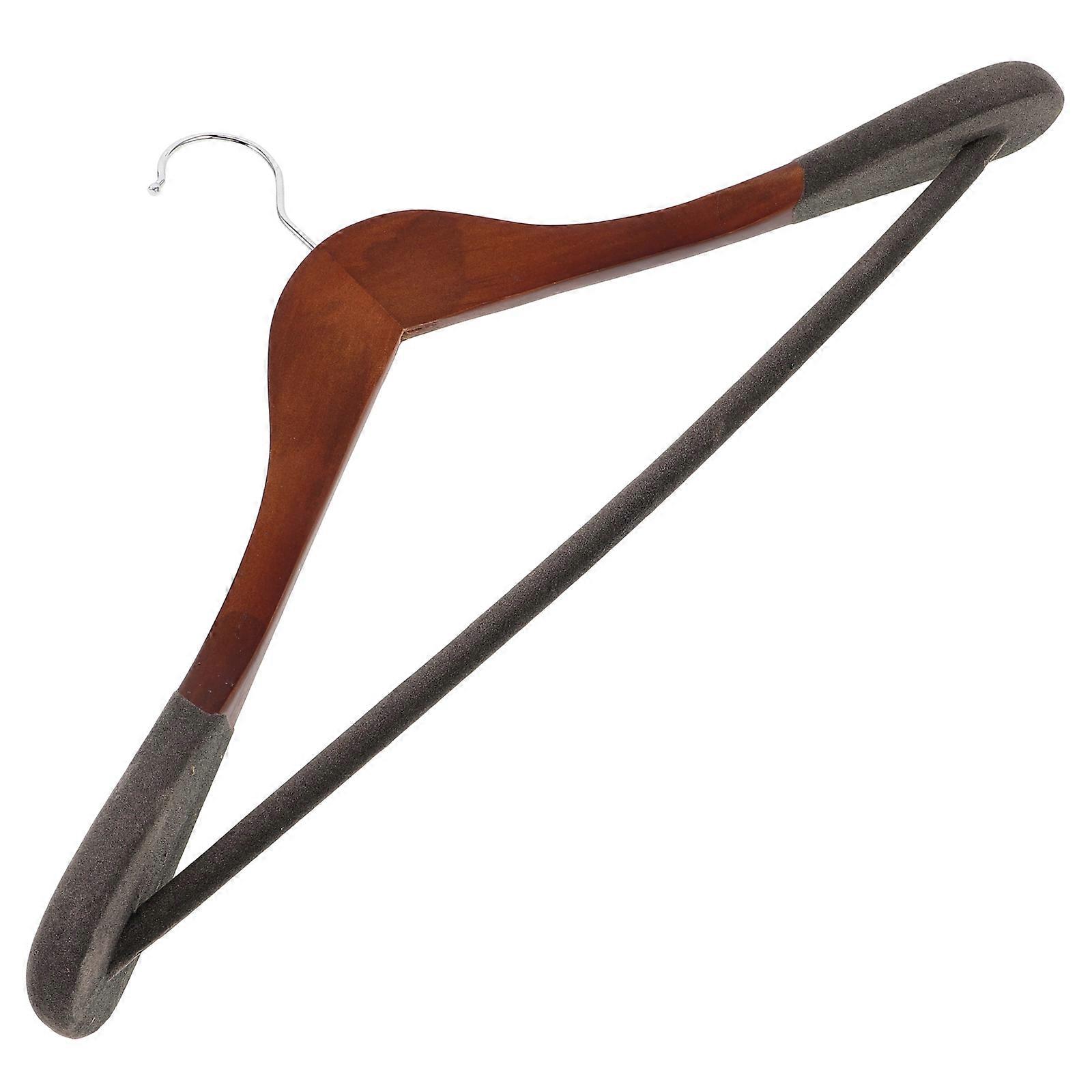 Jacket Hanger Wide Shoulder Iron Core Anti-slip Swivel Hook For Men 1Set