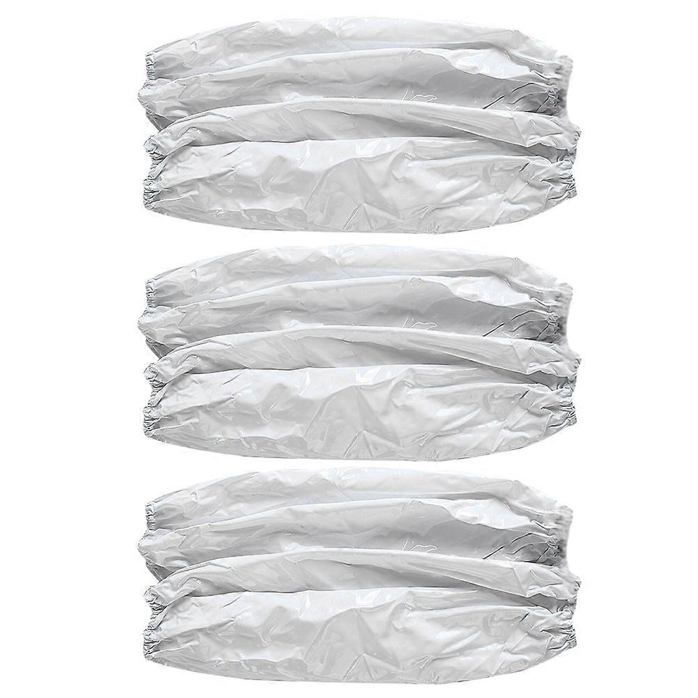 White PVC Oversleeves 3 Pairs, Oil Resistant Arm Sleeves for Kitchen Cleaning and Daily Household Protection