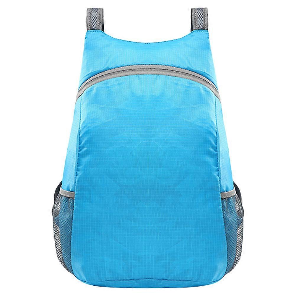 Lightweight Foldable Travel Backpack, Large Capacity Oxford Cloth Rucksack with Adjustable Straps for Hiking, Camping, School, and Daily Use – Blue
