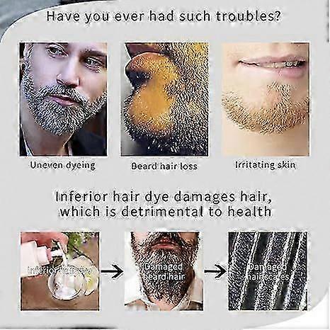 Black Beard Dye Shampoo: Fragrance-Free Grey Coverage and Conditioning