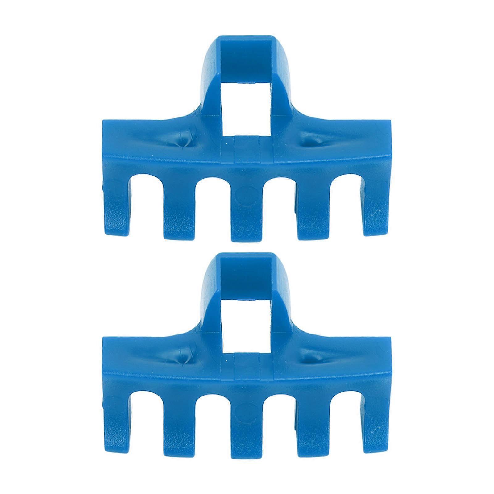 2件羽毛球穿线球拍负载吊具羽毛球网球拍拉线机穿线配件高负载吊具保护器蓝色