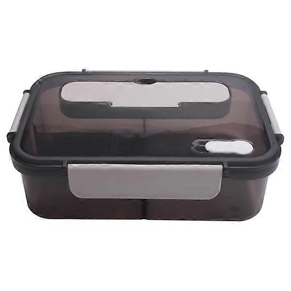Lunchbox, Bentobox 1500ml, lunch box with 3 compartments and cutlery, microwave and meal