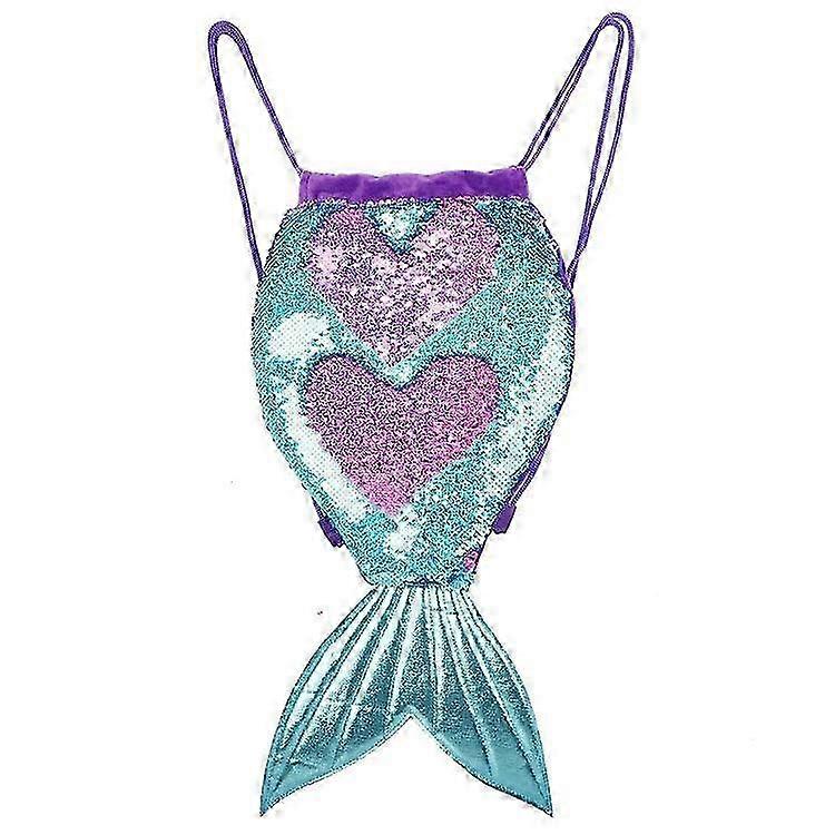 2025 Sparkly Sequin Drawstring Bag Mermaid Glitter Backpack