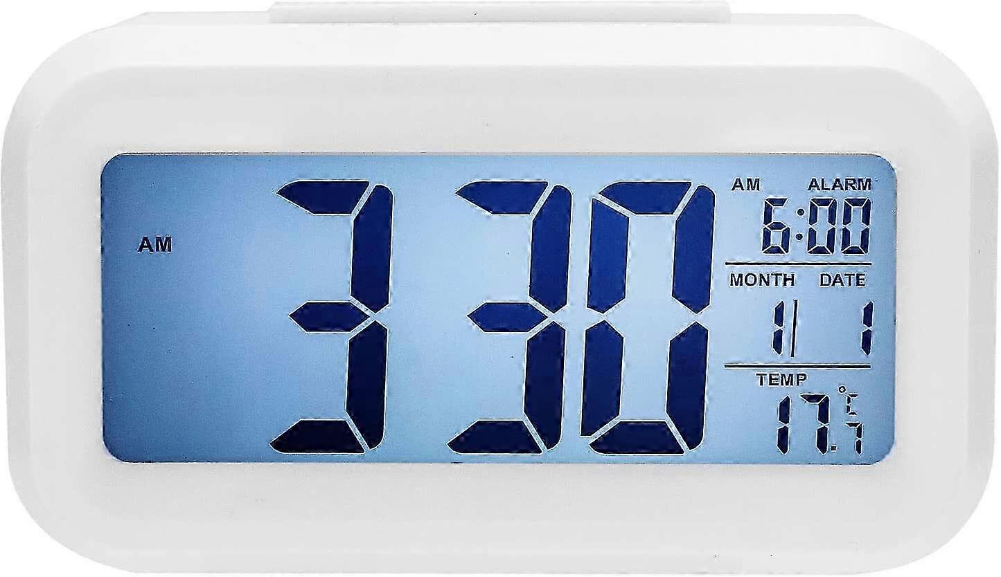Réveil numérique à LED avec heure et température, mode jour ou nuit