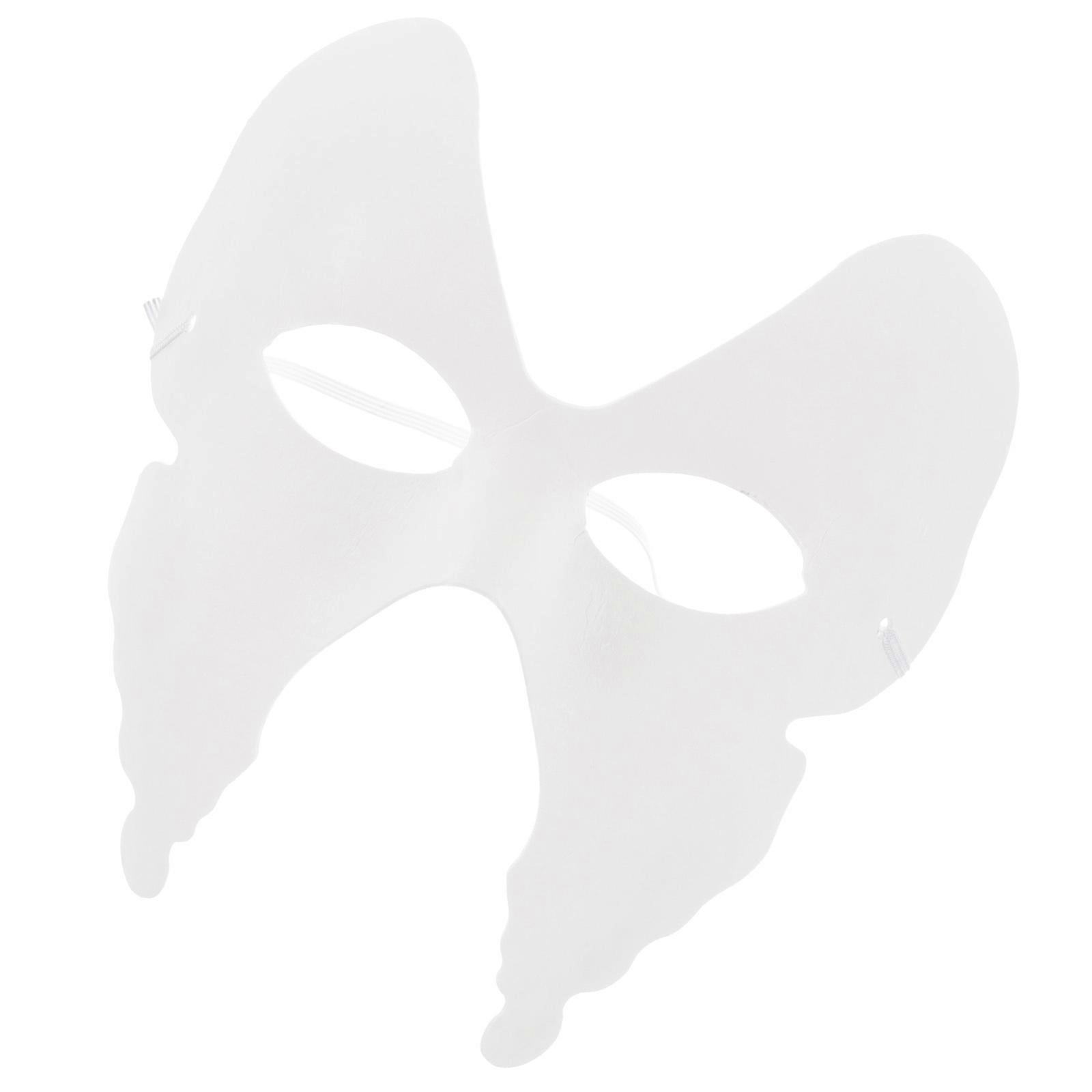 6pcs DIY Butterflies Blank Paper Masks for Adults – Hand Painted White Masquerade Masks for Creative Cosplay, Art Classes, Halloween Parties &