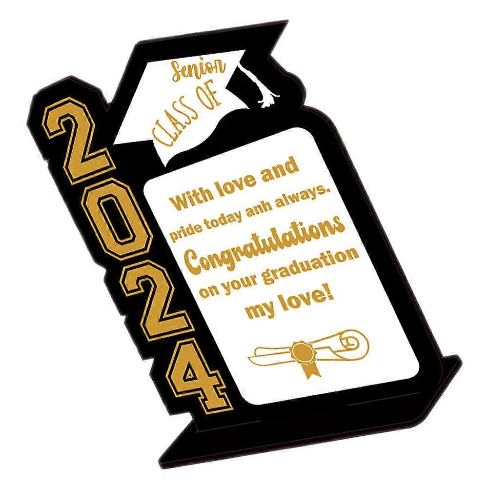 Wooden Graduation Table Decor for Party Centerpiece Adding Cheerful Atmosphere 2024