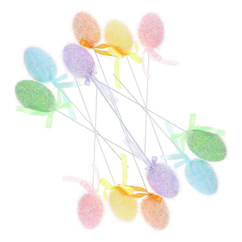 Artificial Egg Flower Spring Scene Diy Egg Branch Office Decoration 12Pcs