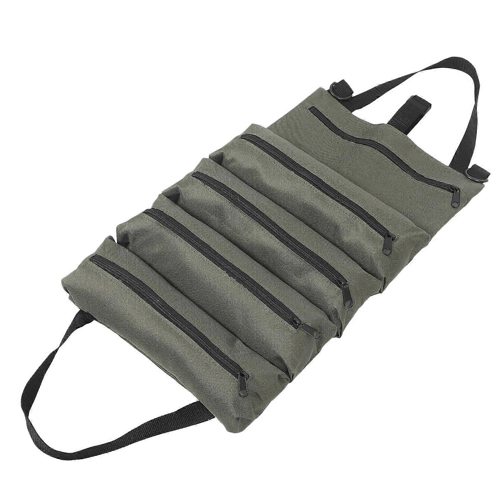 Shoulder Tool Bag Roll Electricians Splashproof Multi Functional Design Green 1Pack