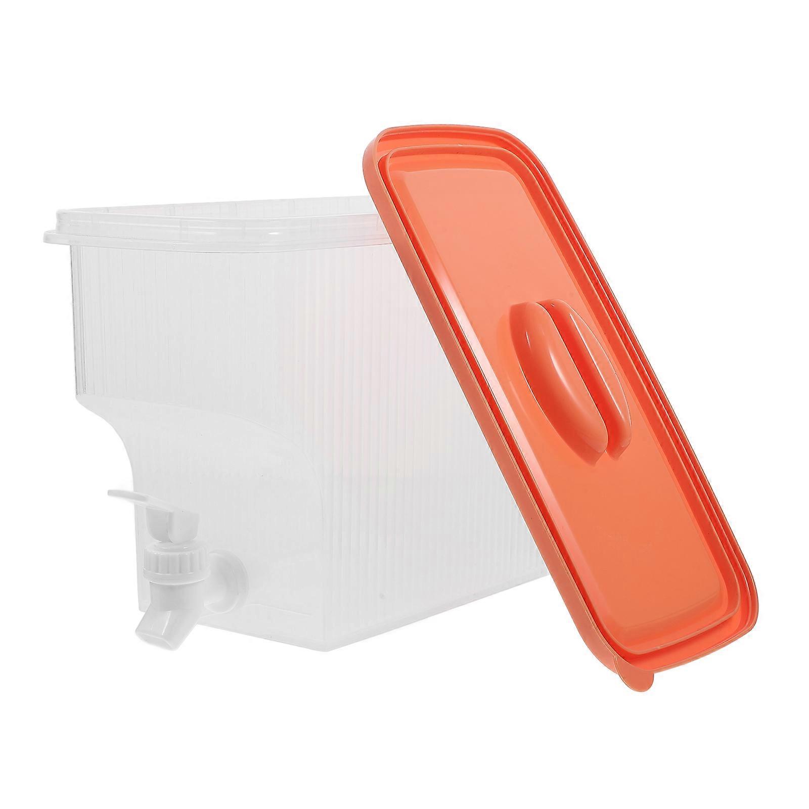 Plastic Fridge Juice Dispenser with Spigot for Cold Drinks, Compact Beverage Dispenser for Iced Tea and Party Use, Easy Dispensing Design for All Ages